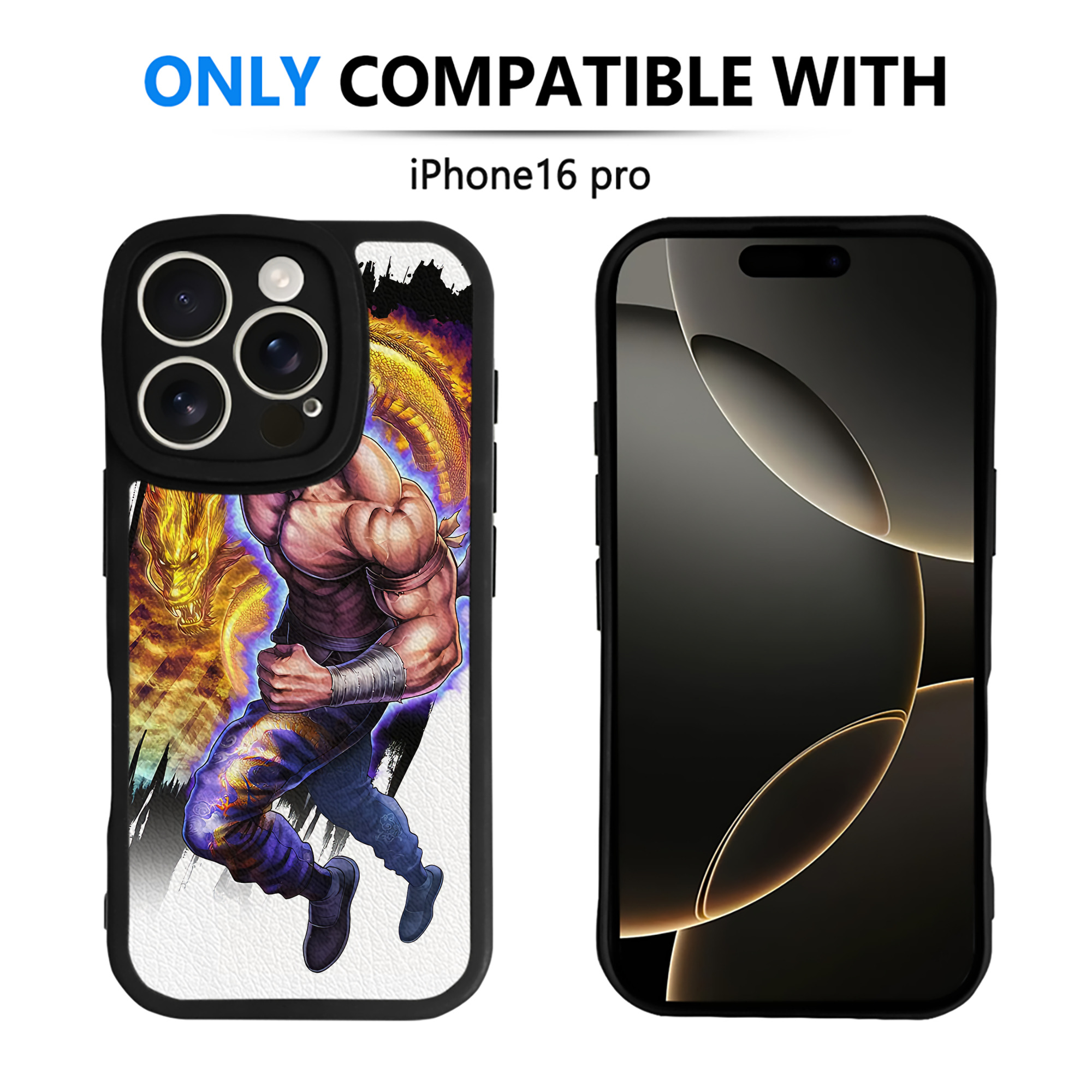 （画像用） 北斗の拳 Fist of the North Star 【iPhone 16シリーズ対応】シリコンスマホケース（レザー調） 材質：シリコン